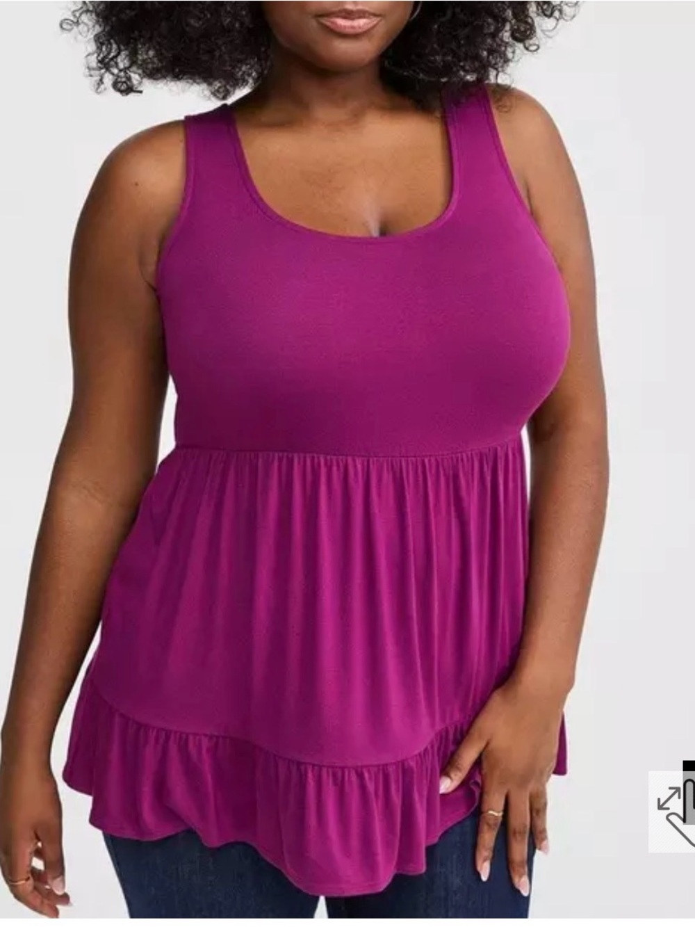 Torrid Super Soft Scoop Neck sleeveless Lace Up Babydoll Size 4x (26)